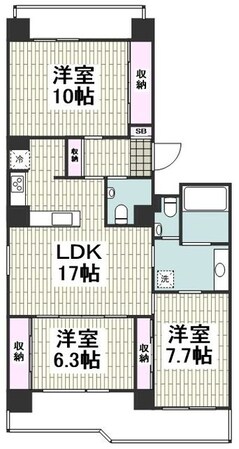 ユニバーサル南藤沢タワーの物件間取画像